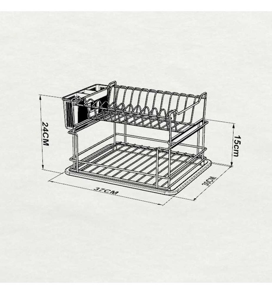 Dish Rack, Black, 100% Metal