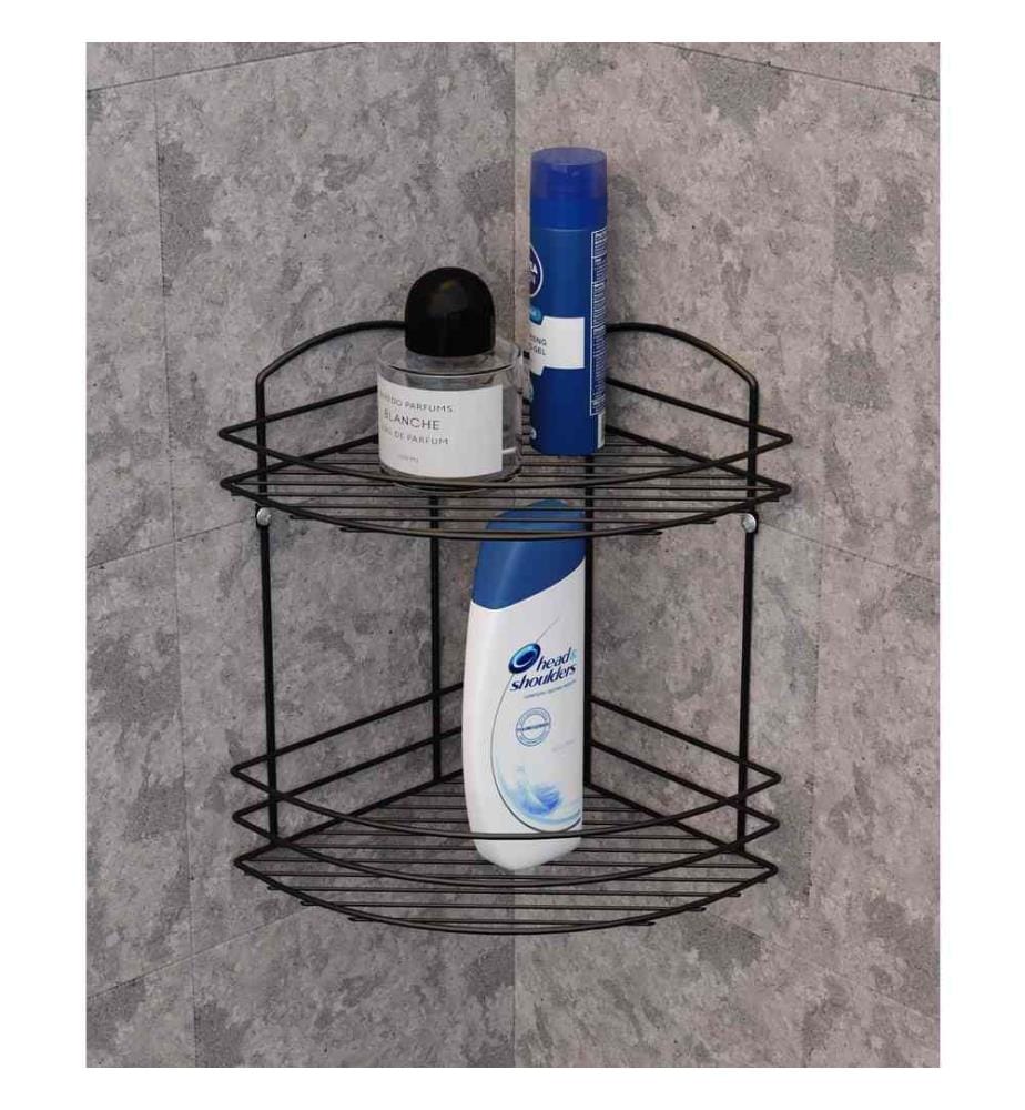 Badezimmer-Organizer, Schwarz, 100% Metall