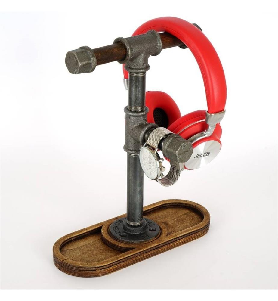 Jewellery Stand Organizer, Walnut, Silver, 100% Wooden, Frame: 100% Metal