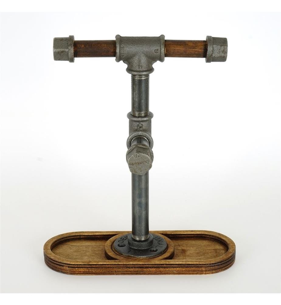 Jewellery Stand Organizer, Walnut, Silver, 100% Wooden, Frame: 100% Metal