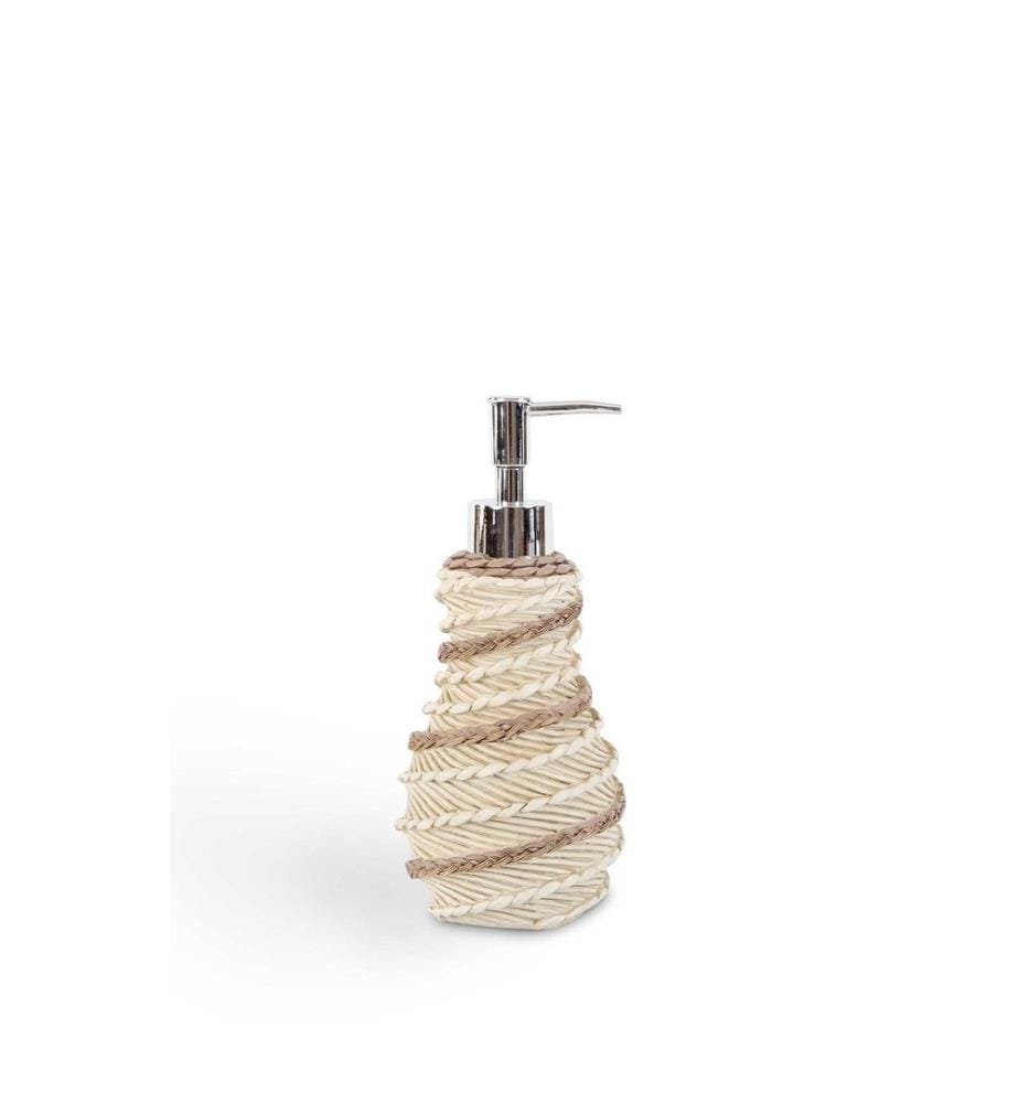 Set da bagno, 5 pezzi, Crema, Poliresina