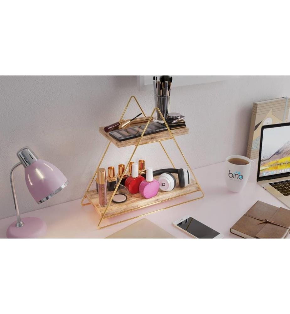 Wall Shelf, Gold Brown, Solid Wood