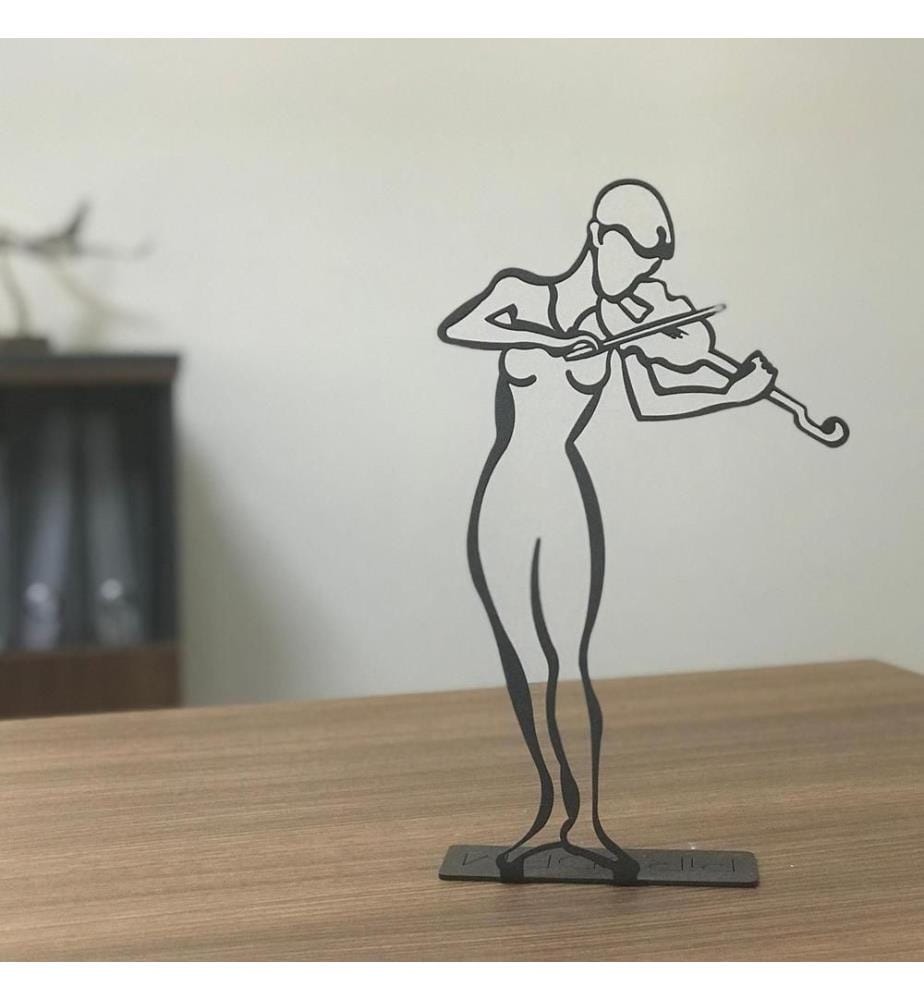 Objet décoratif, noir, métal
