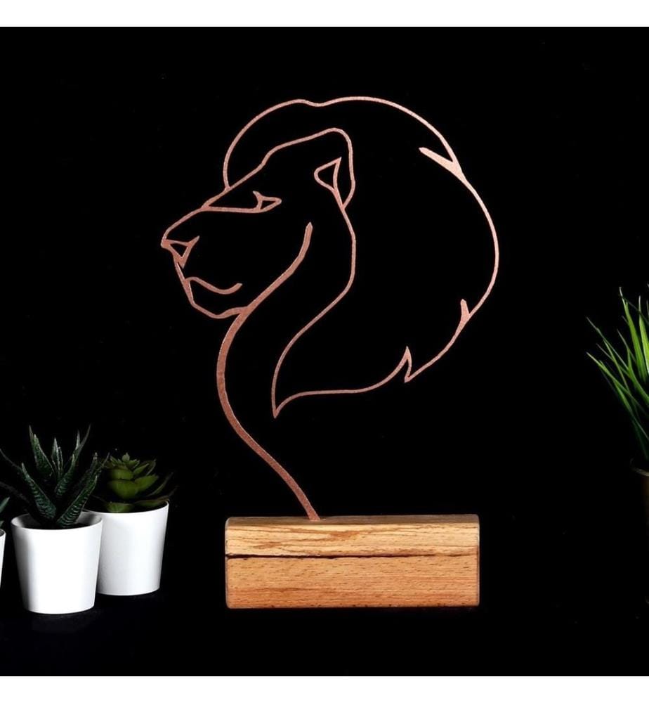 Objet décoratif, bronze, métal, base en bois