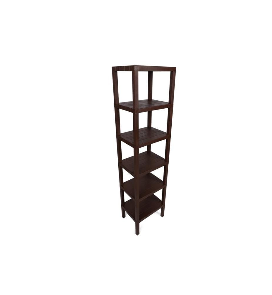 Scaffale multiuso, marrone, plastica