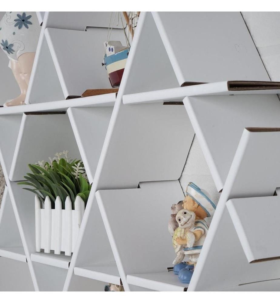 Cardboard Shelf, White, Corrugated Cardboard