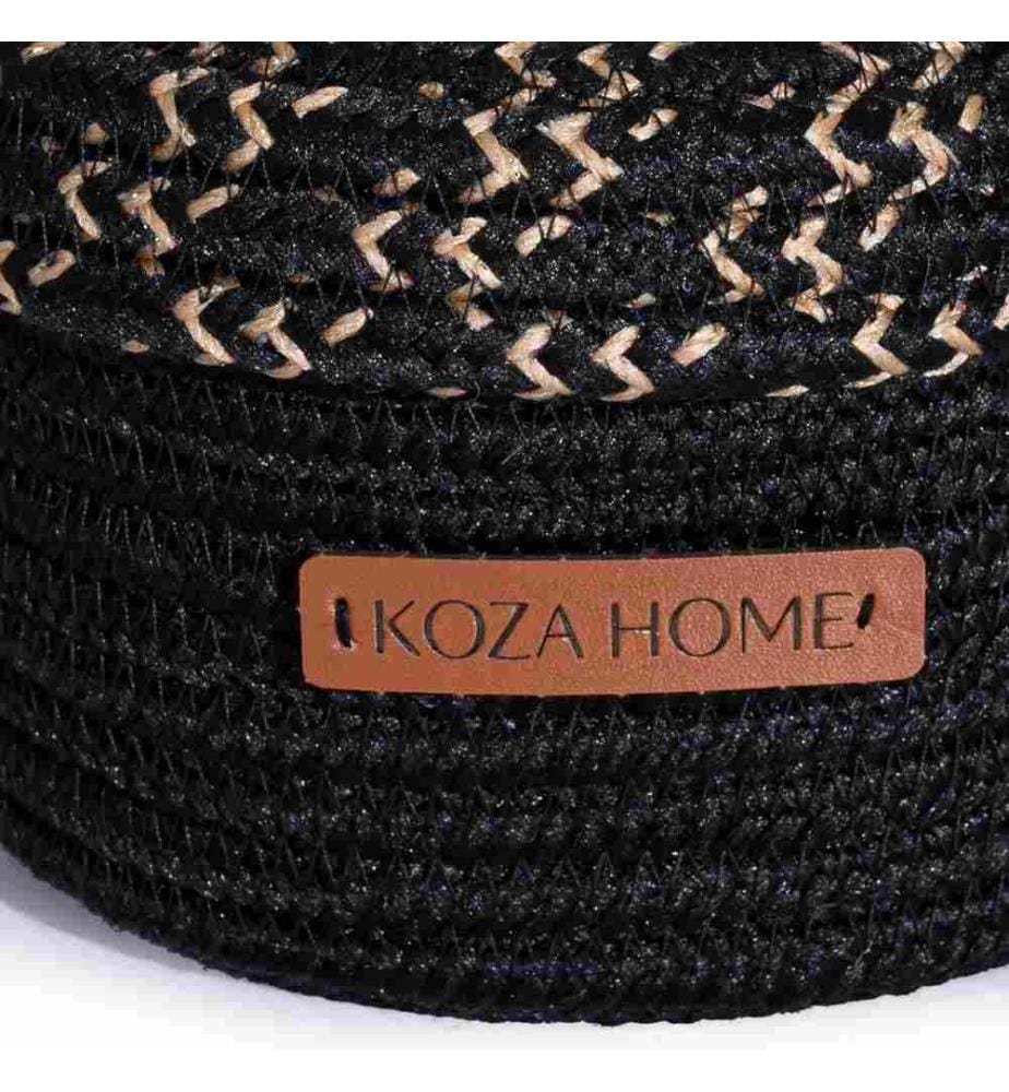 Decorative Box, Black, Cotton, Handmade