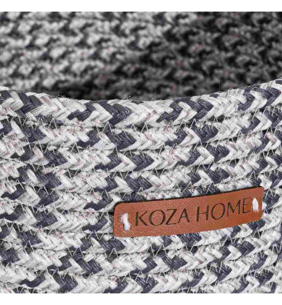 Decorative Box, Grey, Anthracite, Cotton, Handmade