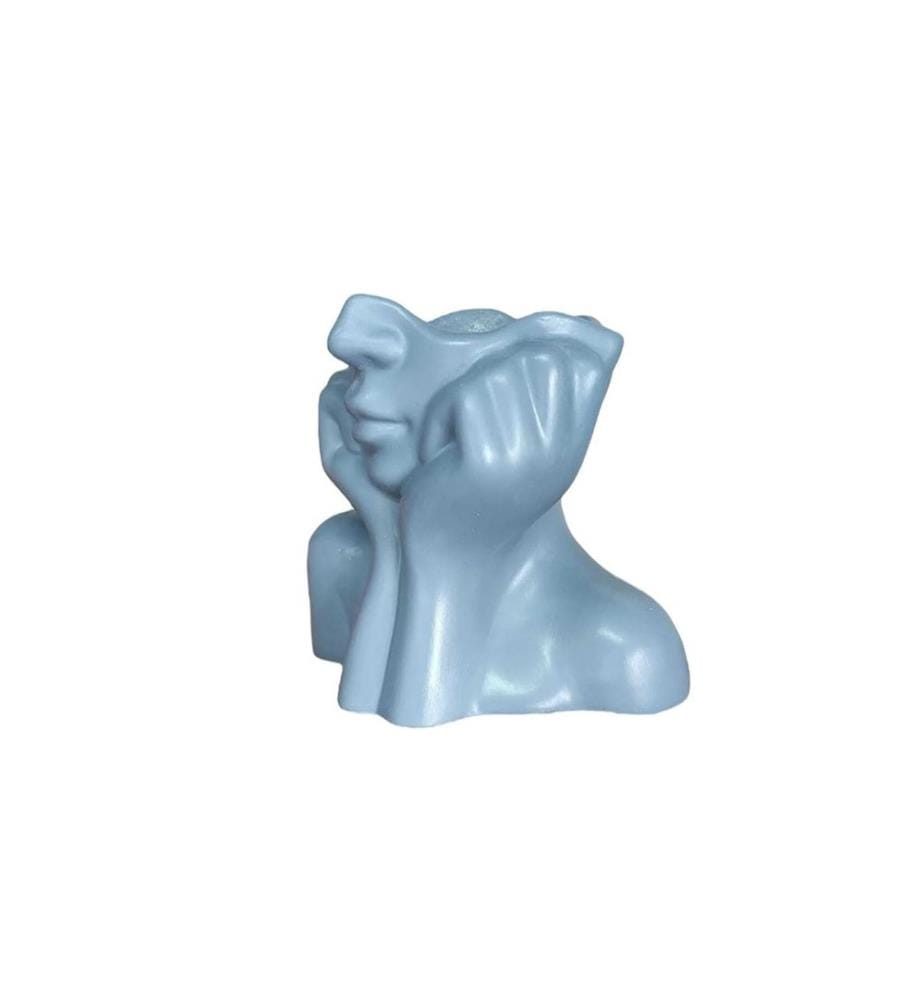 Vase, bleu, 100% céramique