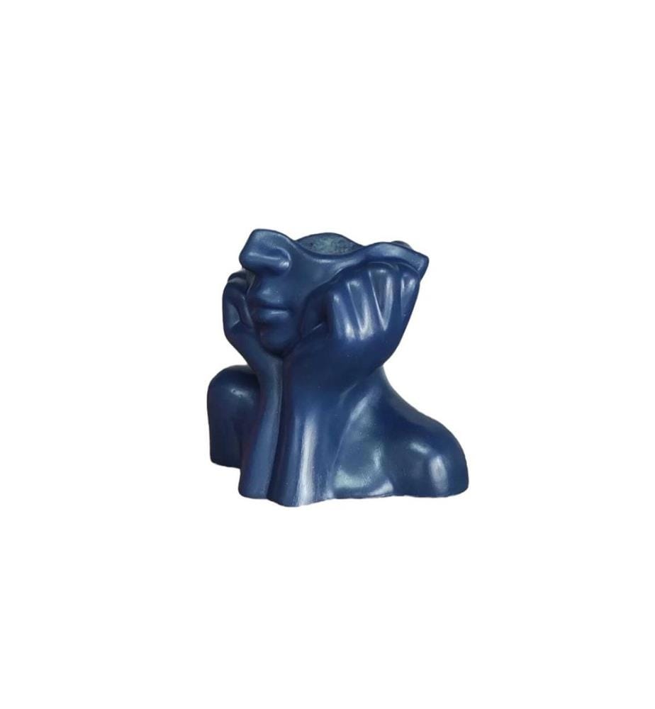 Vase, Indigoblau, 100 % Keramik
