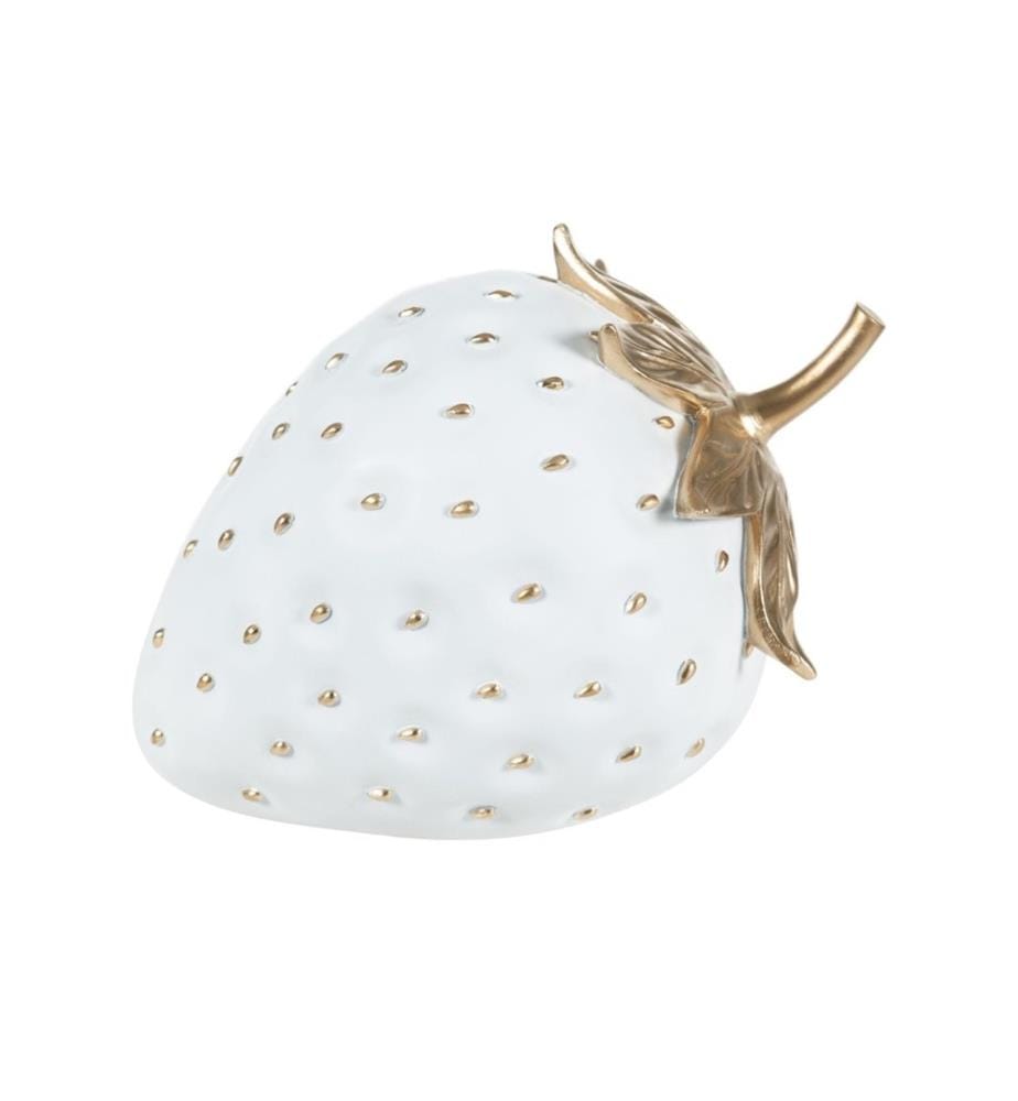Objet décoratif, blanc, or, 100% polyester