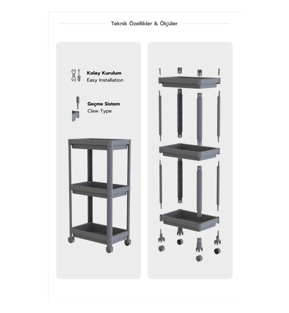 Plastic Multi Purpose Shelf, White, 100% PLASTIC