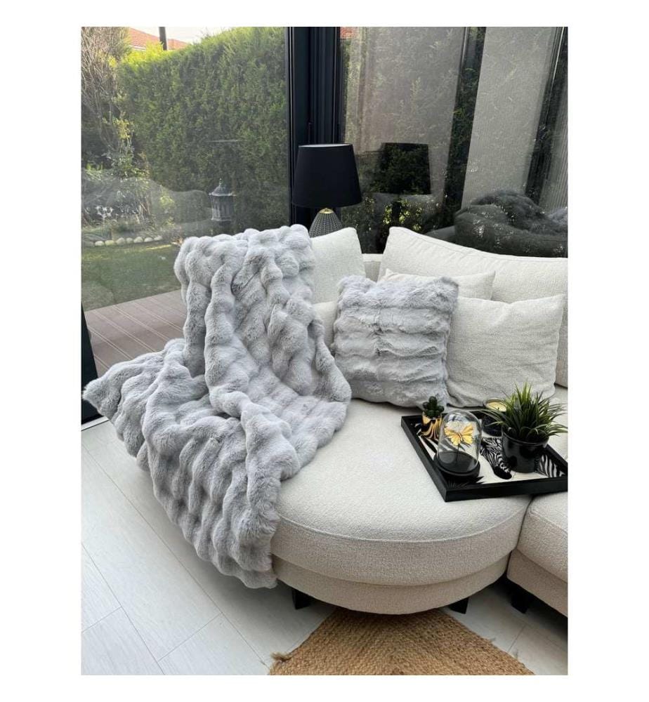 Sofabezug, Grau, 100 % Polyester