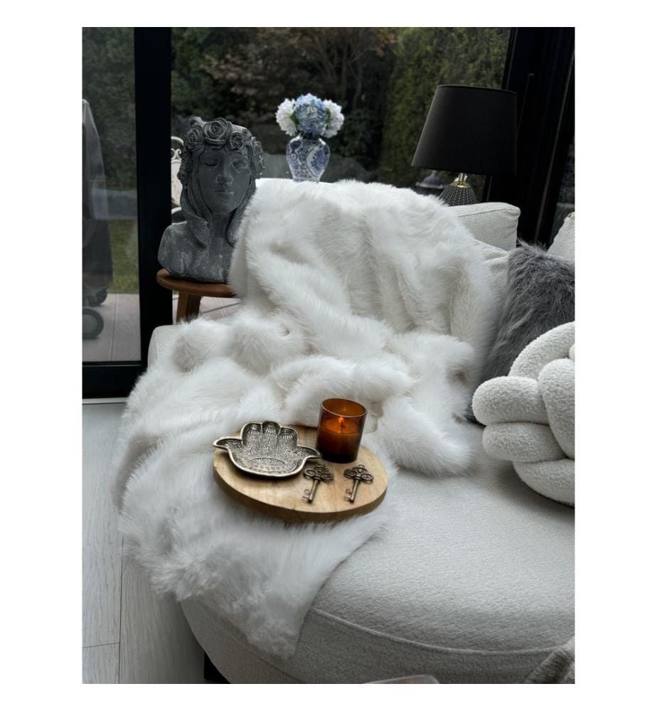 Housse de canapé, blanc, 100% POLYESTER