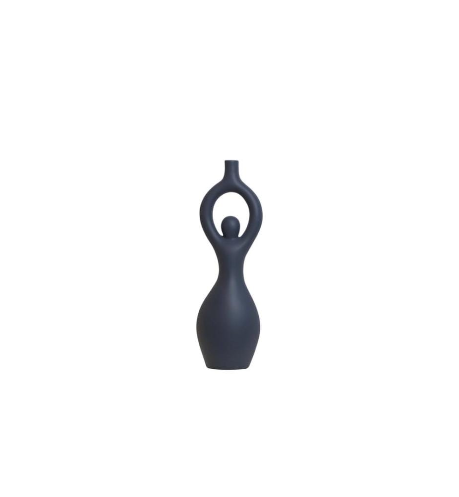 Vase, Anthrazit, 100 % Keramik