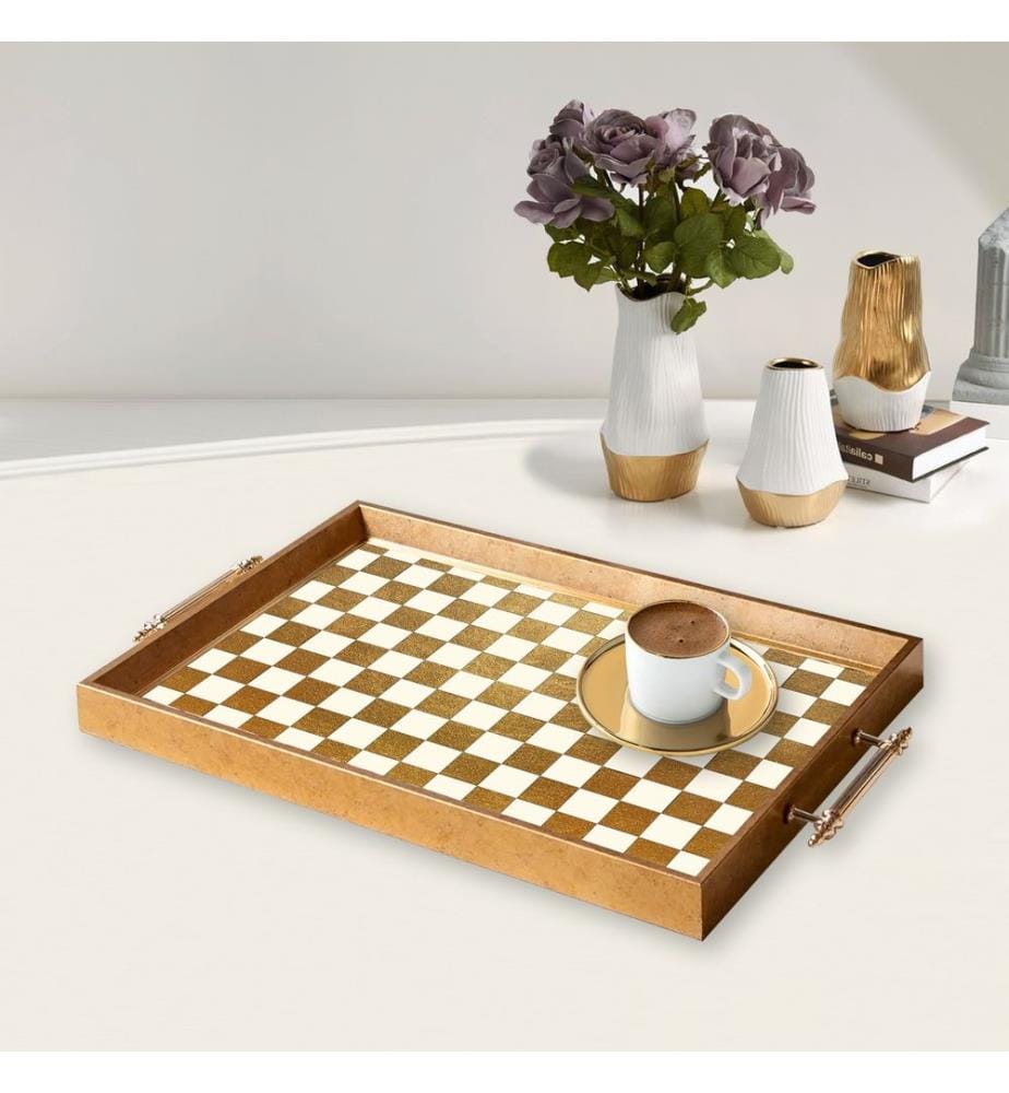 Tablett, mehrfarbig, 100 % Glas