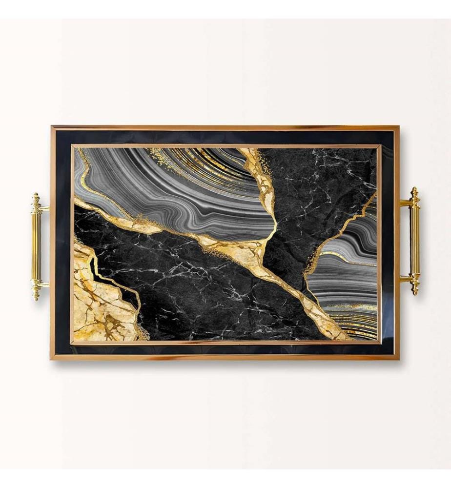 Tablett, mehrfarbig, 100 % Glas