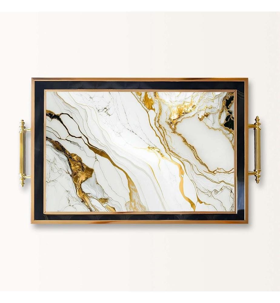Tablett, mehrfarbig, 100 % Glas