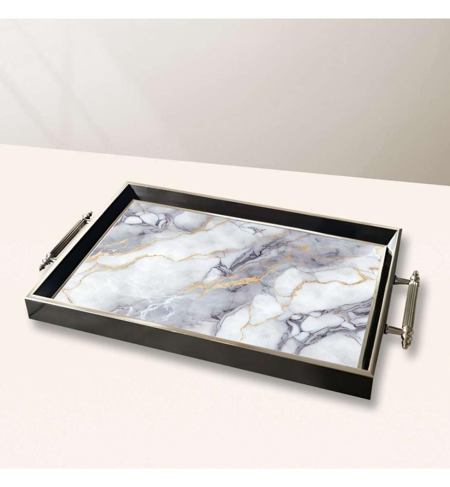 Tablett, mehrfarbig, 100 % Glas