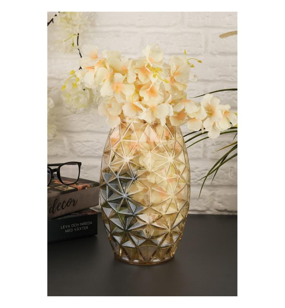 Vase, Or, 100% VERRE