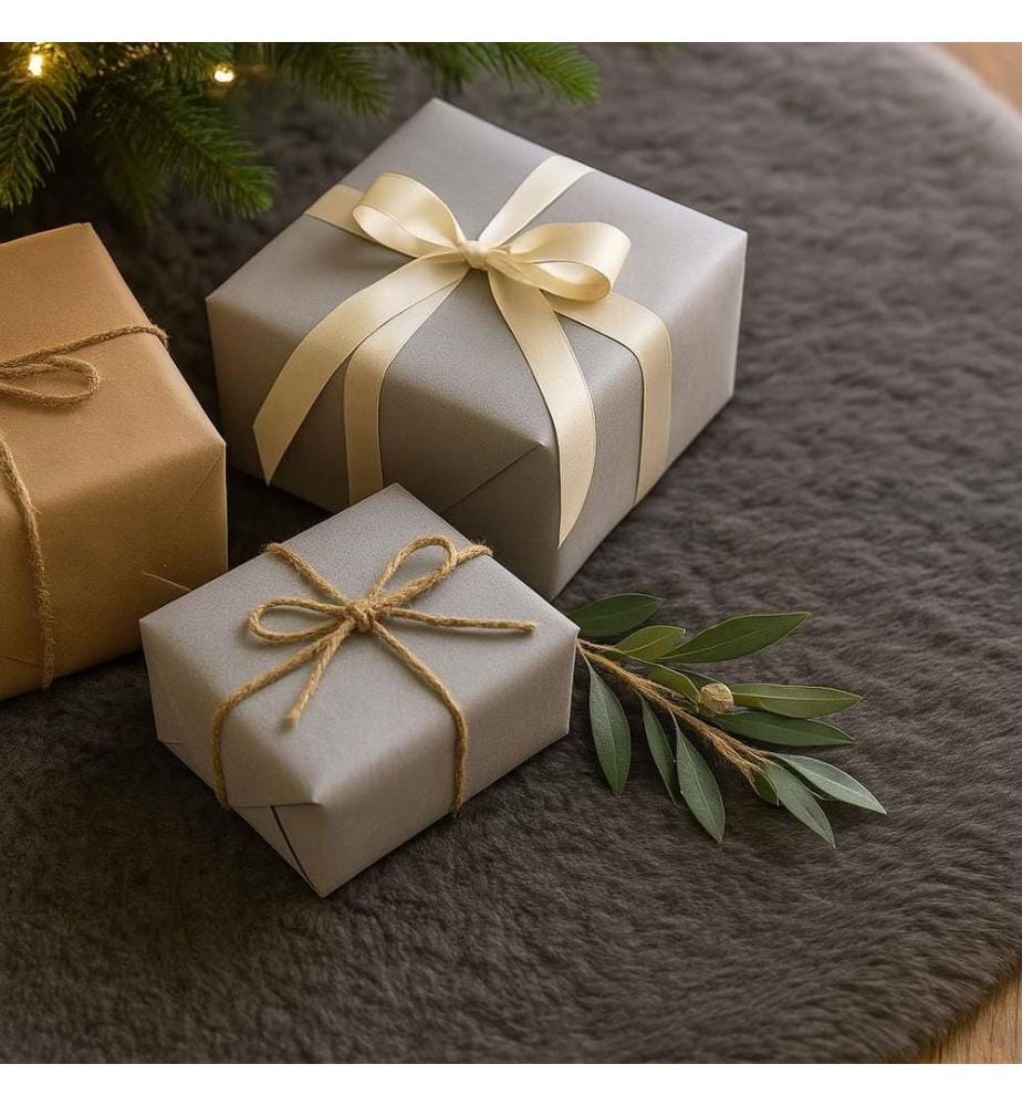 Tapis d'arbre de Noël, gris, 100% POLYESTER