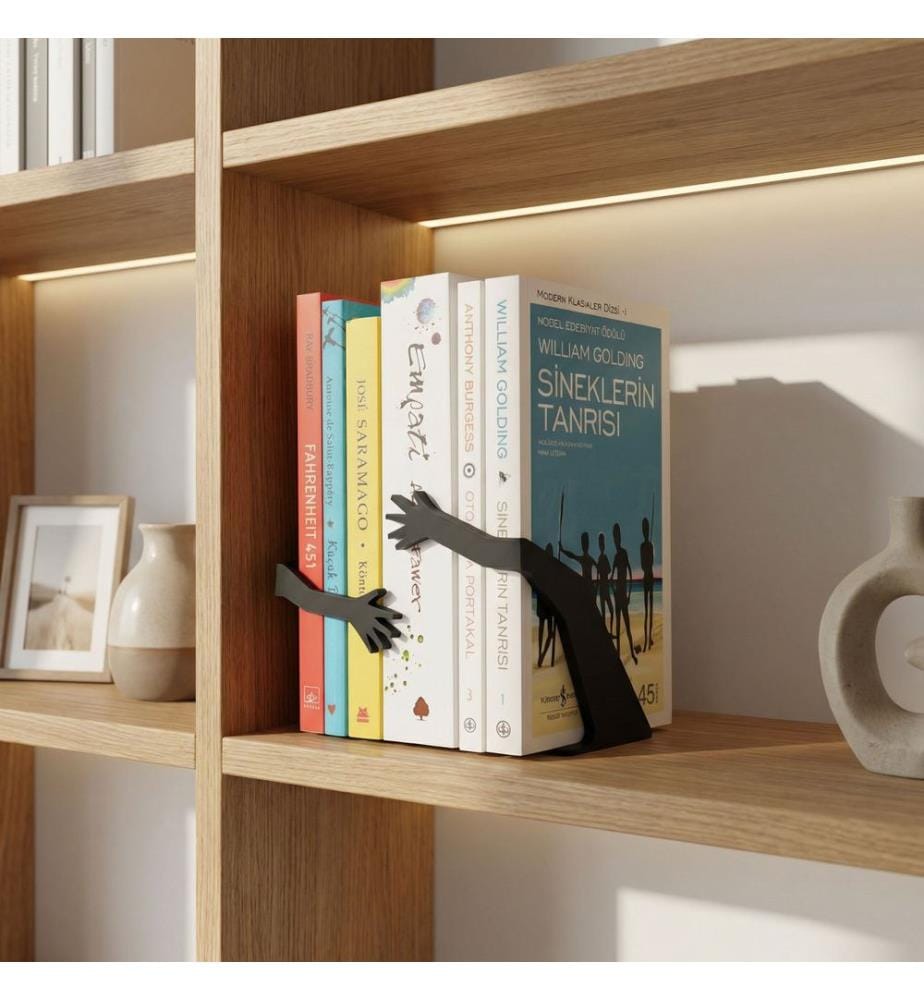 Plastic Bookend, Black, 100% BIOPLASTIC
