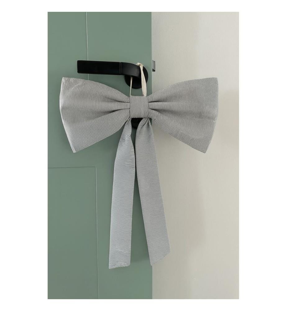Türdekoration, Grau, Weiss, Material: 80 % Baumwolle / 20 % Polyester