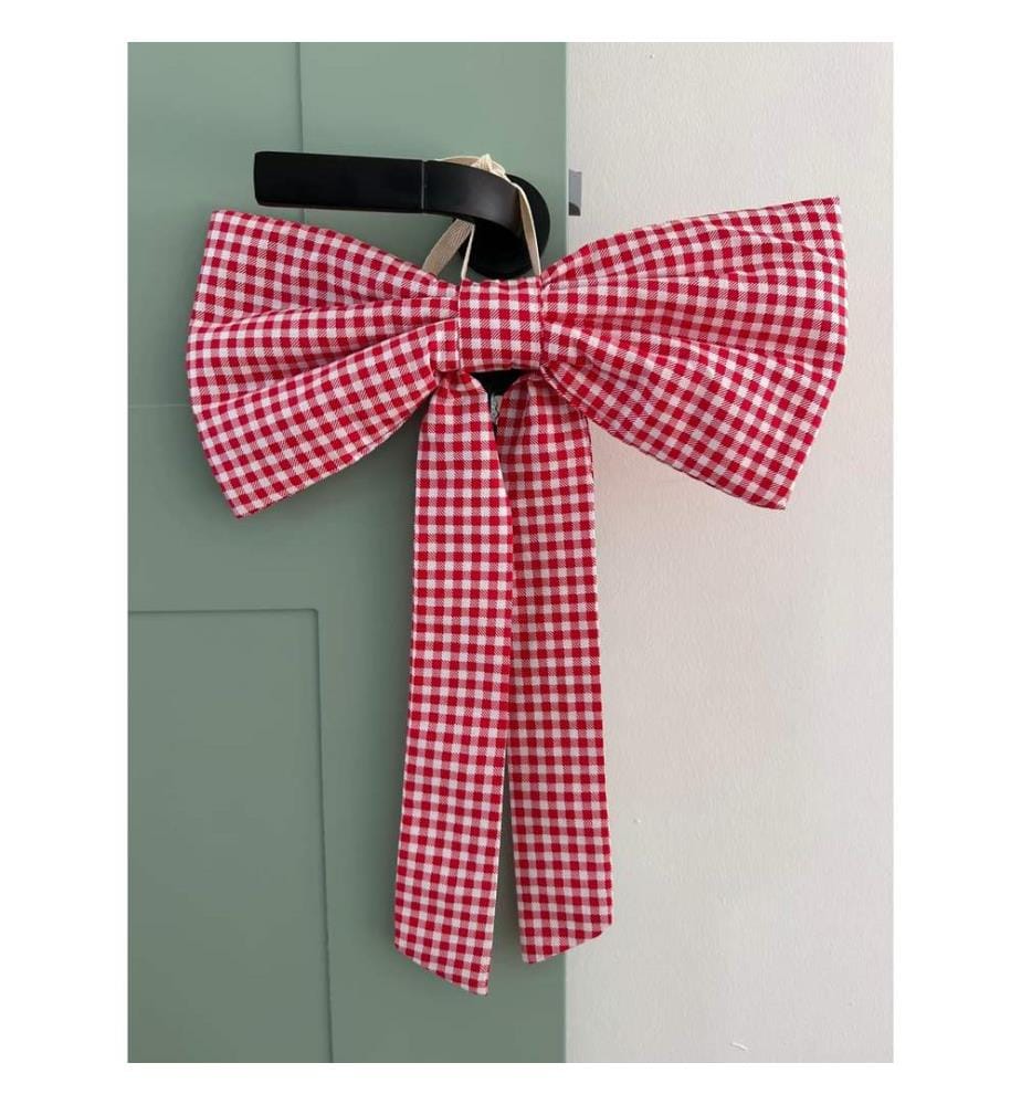 Türschmuck, rot, weiss, Material: 80 % Baumwolle / 20 % Polyester