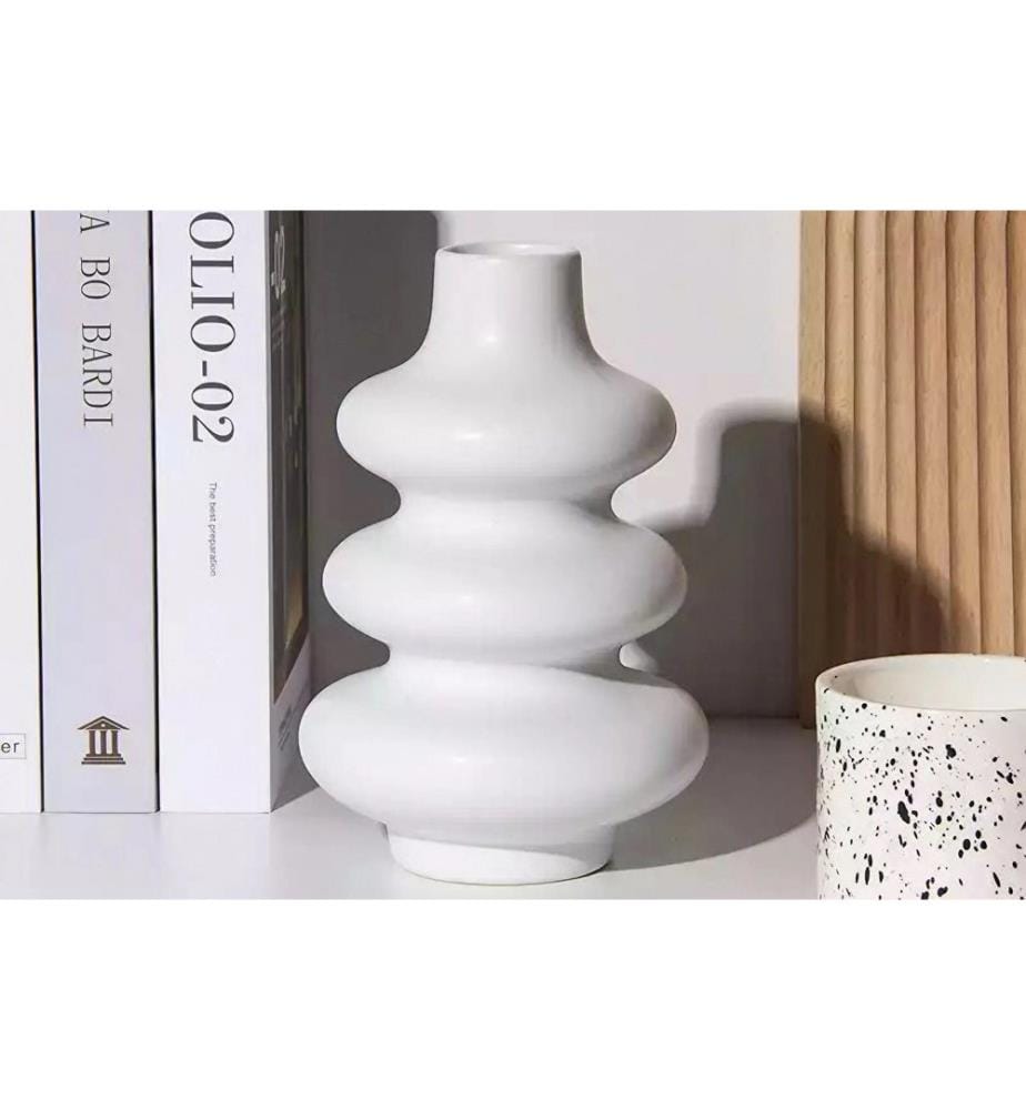 Vase, White, 100% CERAMIC