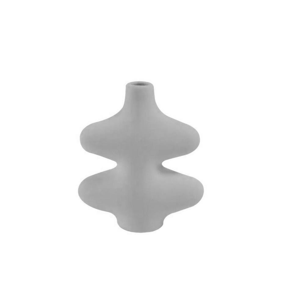 Vase, Grau, 100 % Keramik