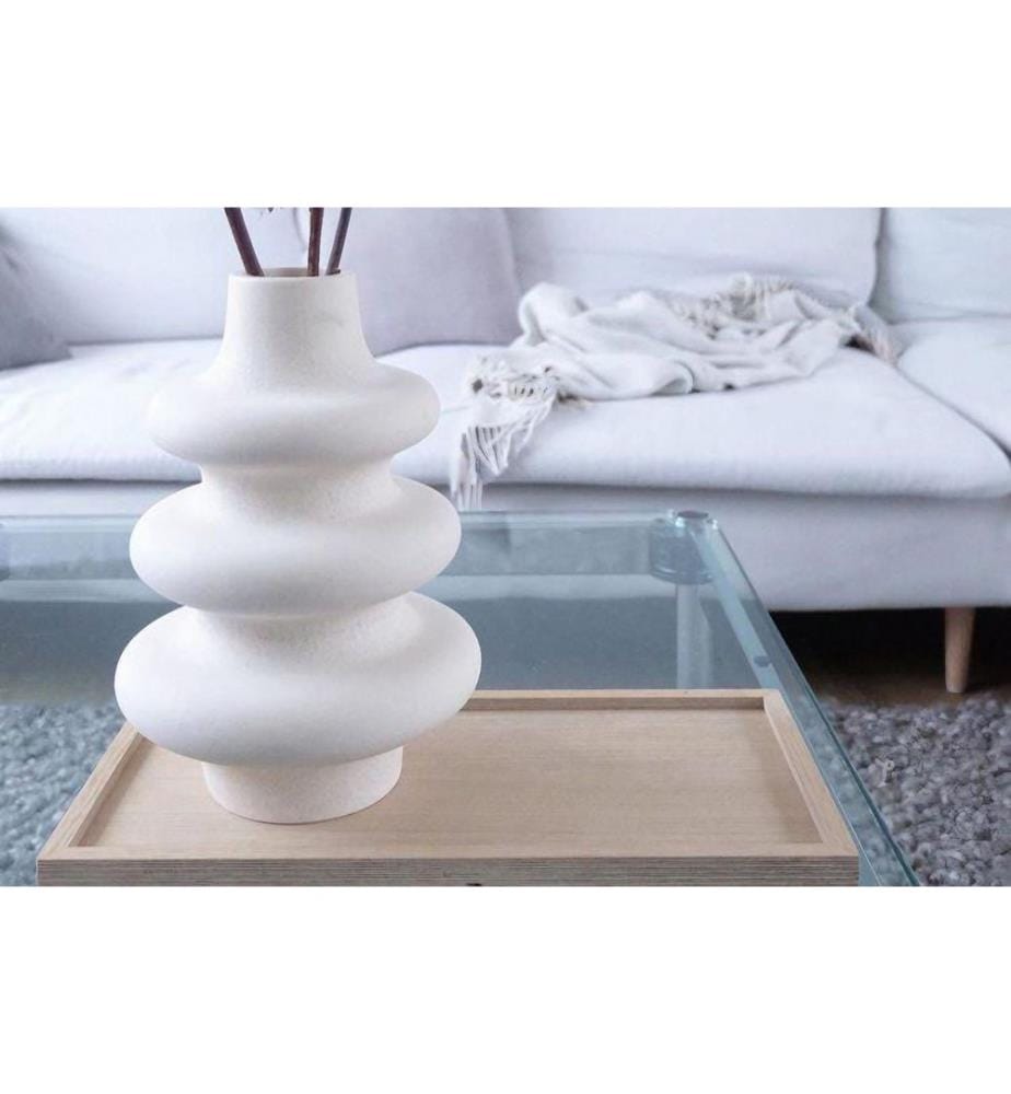 Vase, White, 100% CERAMIC
