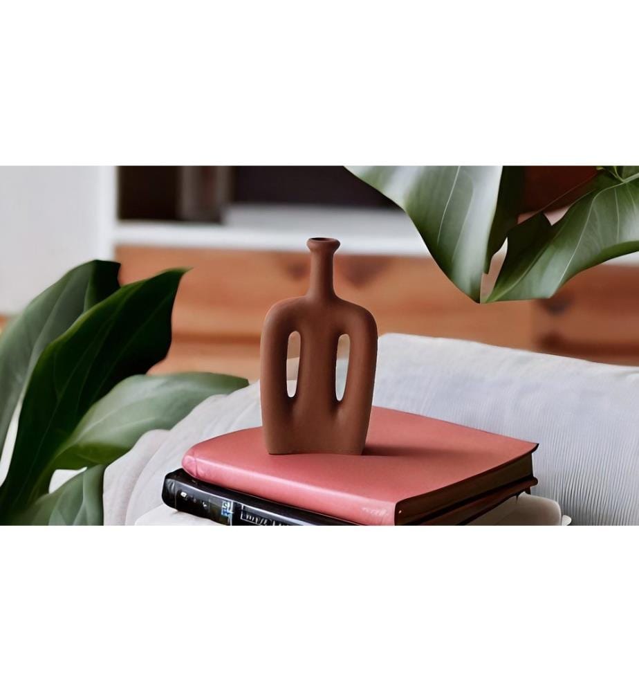Vase, rot, 100 % Keramik