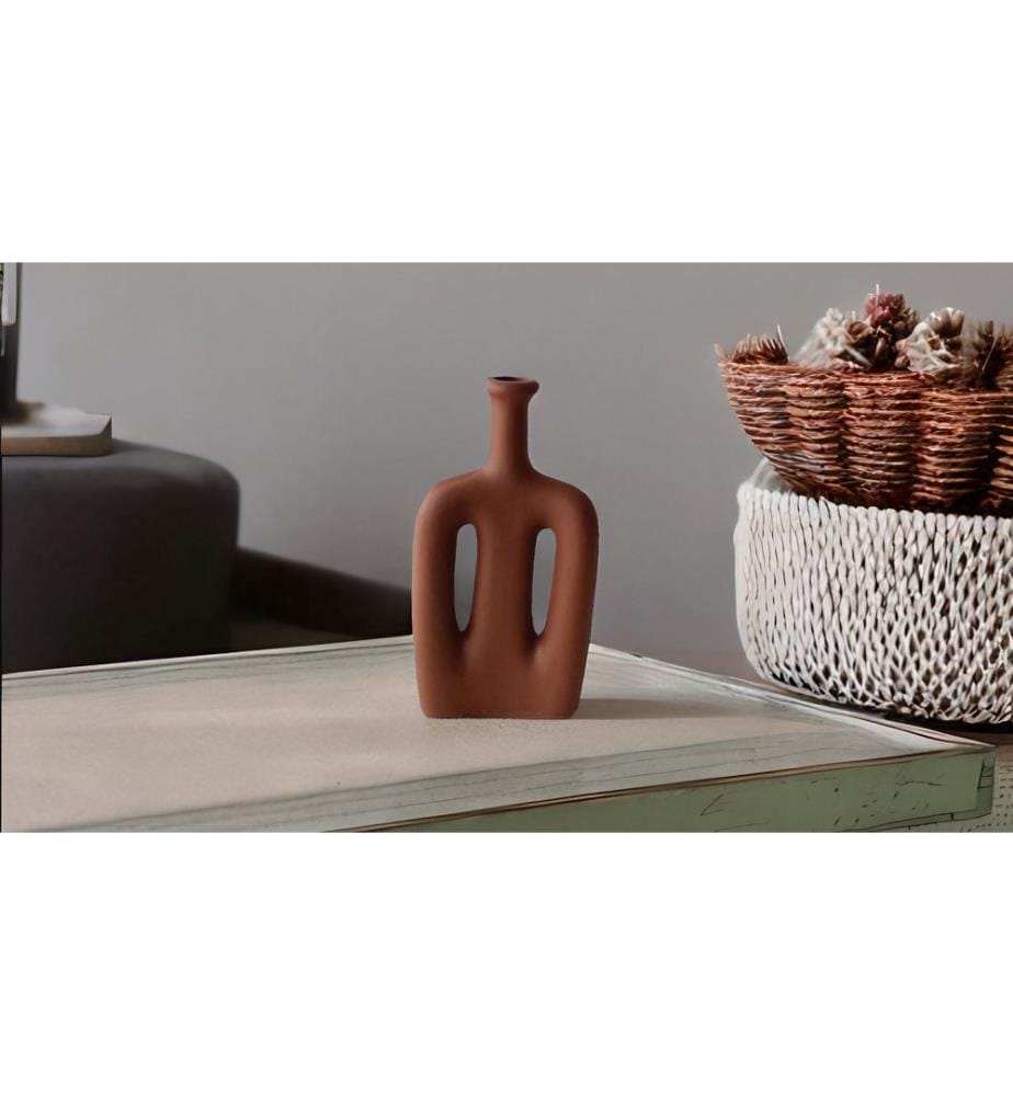 Vase, rot, 100 % Keramik