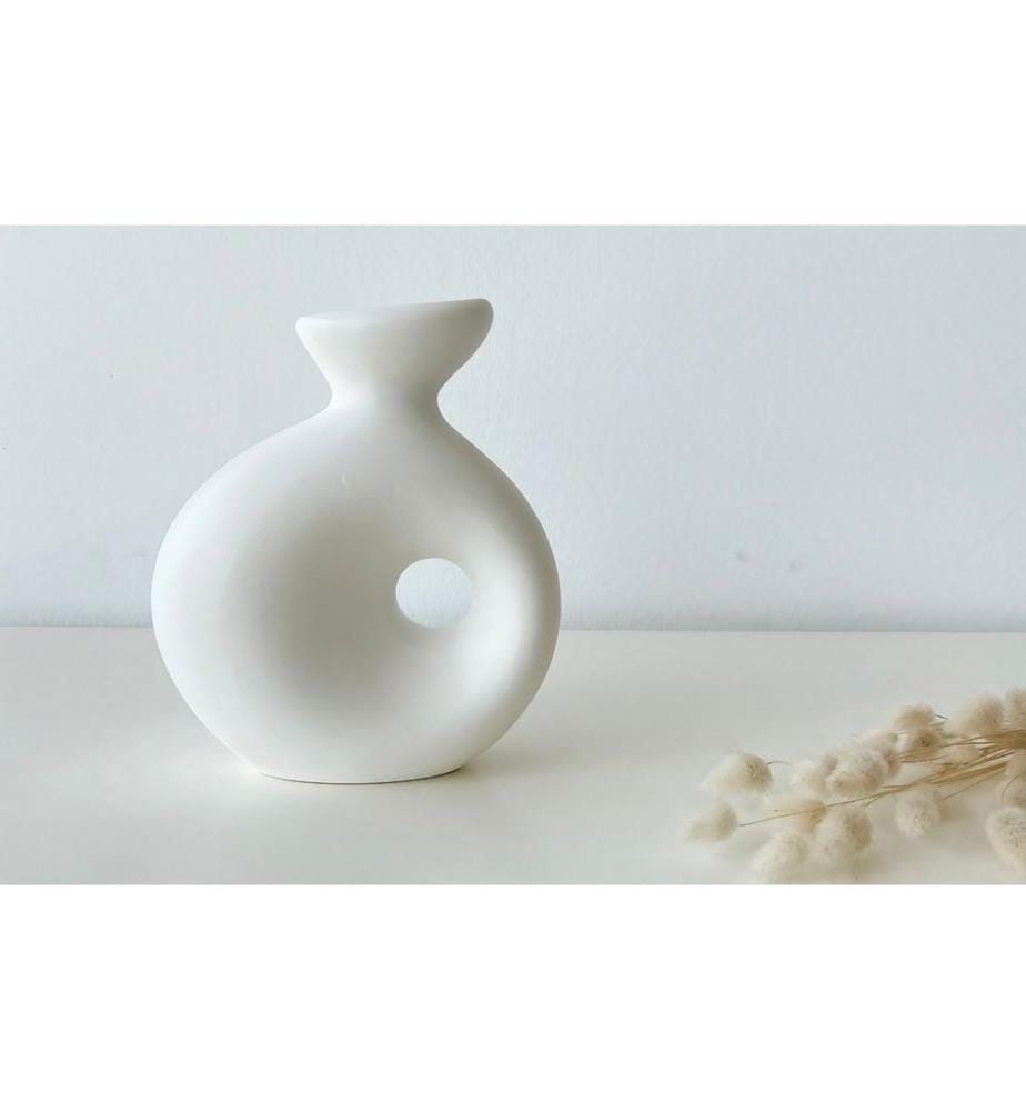 Vase, White, 100% CERAMIC