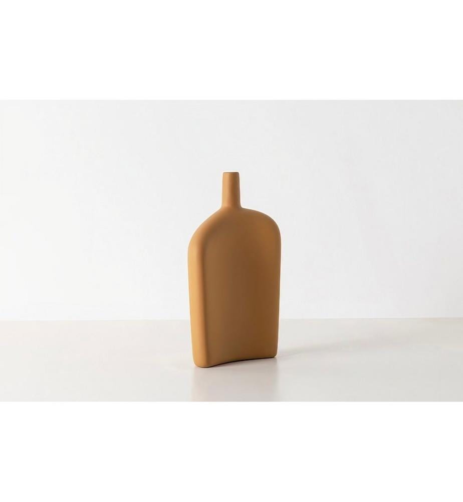 Vase, hellbraun, 100 % Keramik