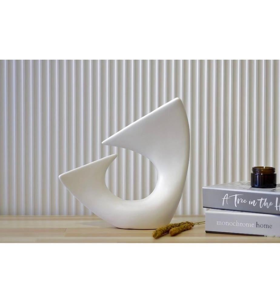 Vase, weiss, 100 % Keramik