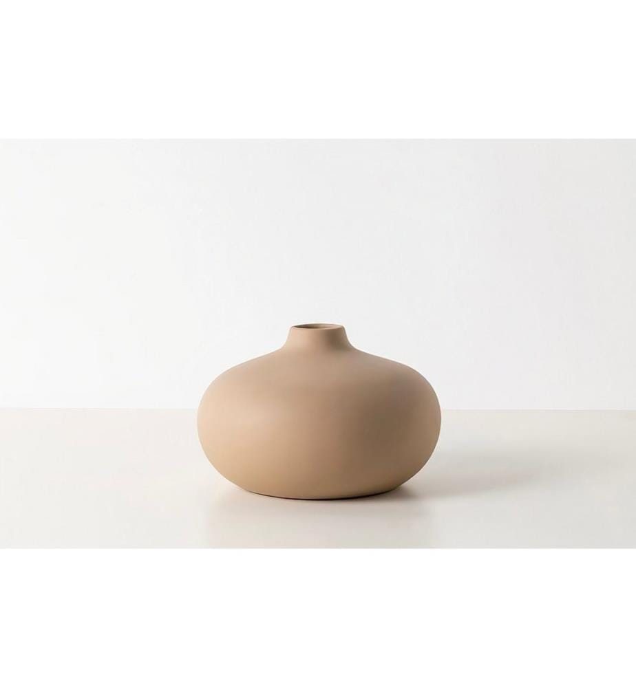 Vase, hellbraun, 100 % Keramik