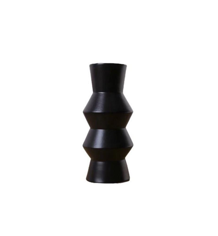 Vase, schwarz, 100 % Keramik
