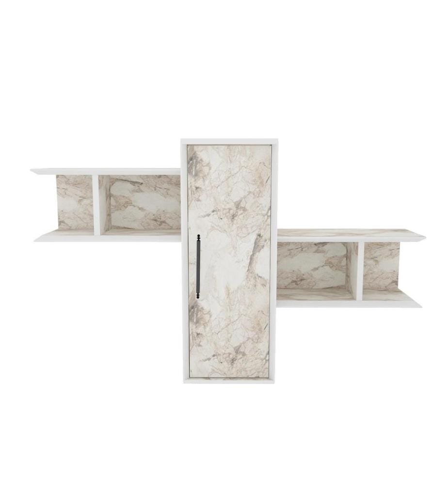 Etagère murale, blanc, panneau de particules mélaminé