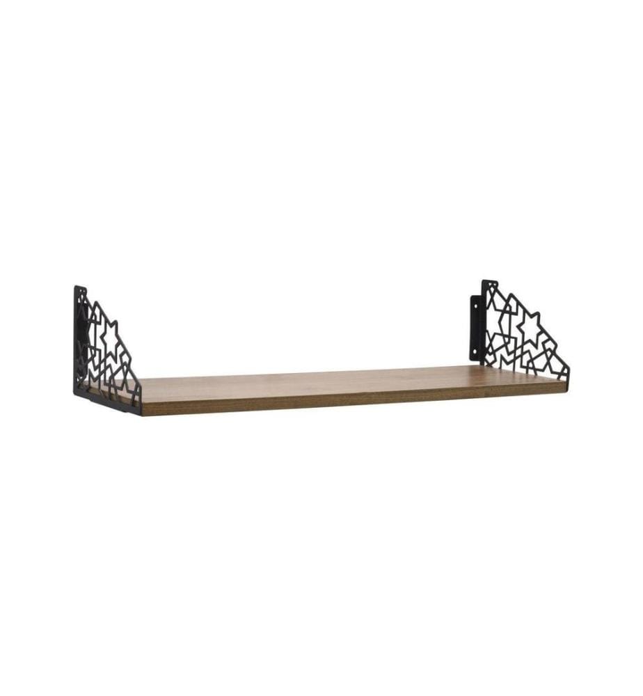 Scaffale a parete, marrone nero, pannello di particelle rivestito di melamina