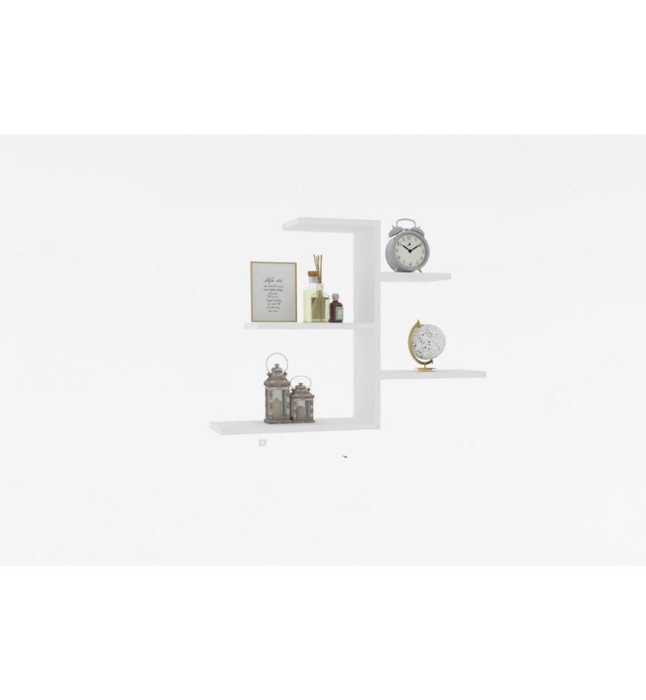 Etagère murale, blanc, panneau de particules mélaminé