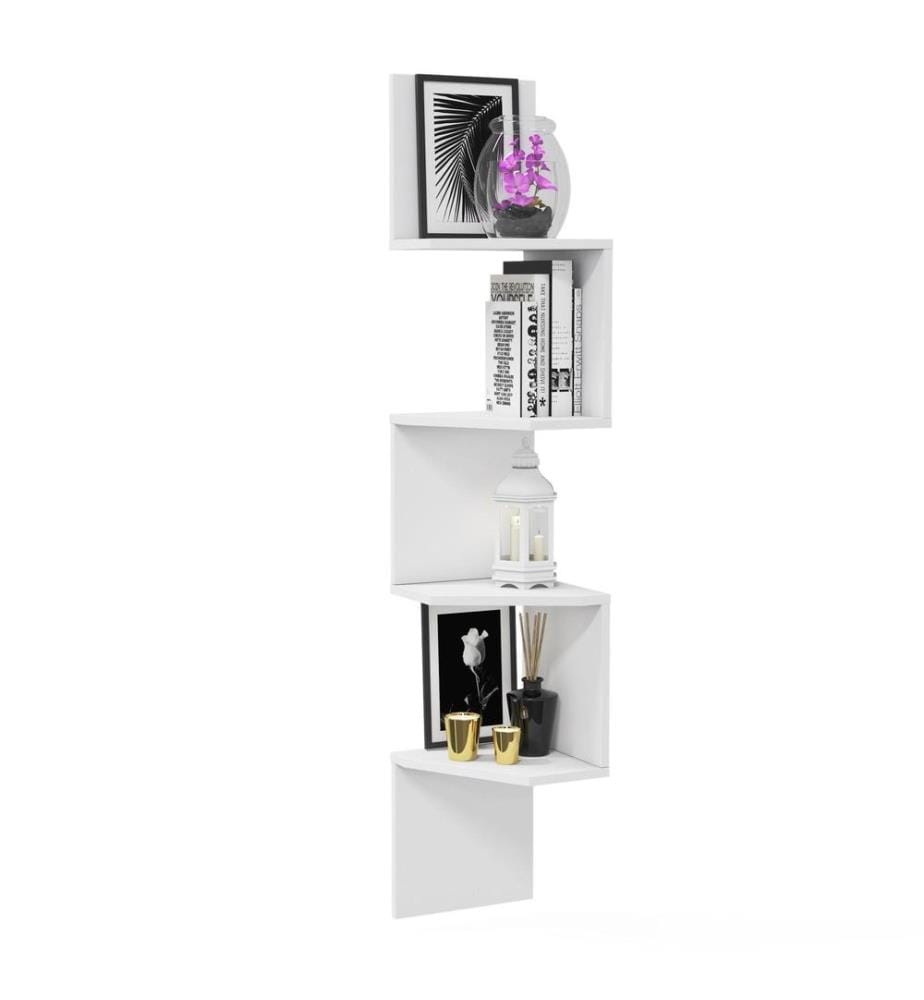 Etagère murale, blanc, panneau de particules mélaminé
