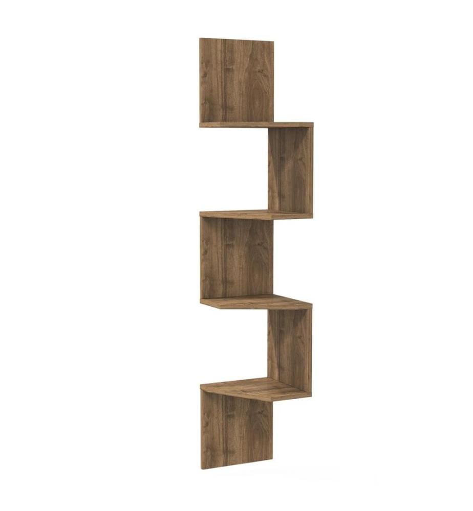 Wandregal, Nussbaum, Melaminbeschichtete Spanplatte