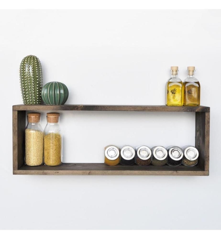 Wall Shelf, Walnut, Spruce Wood, Handmade