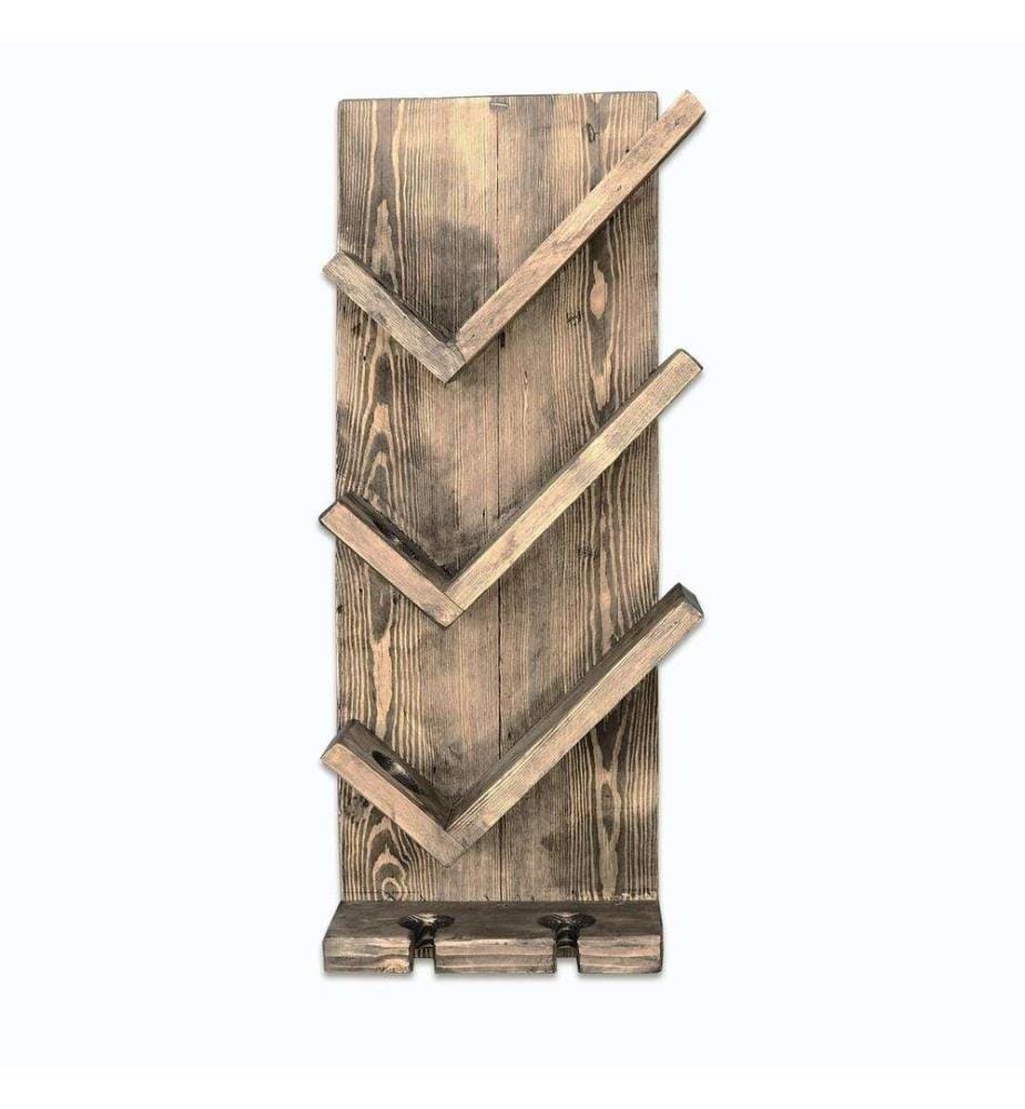 Porte-bouteilles en bois, noyer, épicéa, pin et épicéa, fait à la main