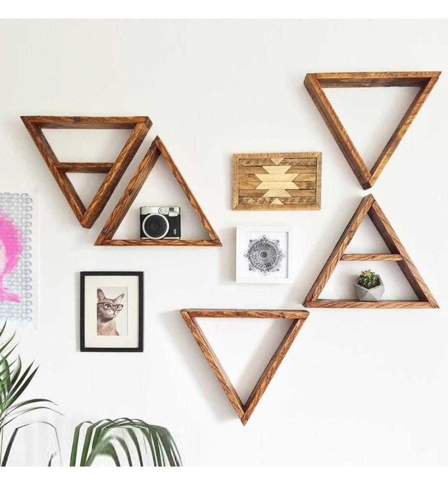 Etagère murale, Noyer, Epicéa, Pin & Epicéa, , Fait main