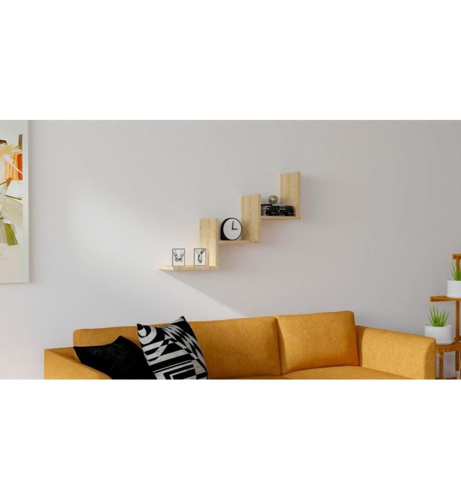 Etagère murale, pin atlantique, panneau de particules mélaminé