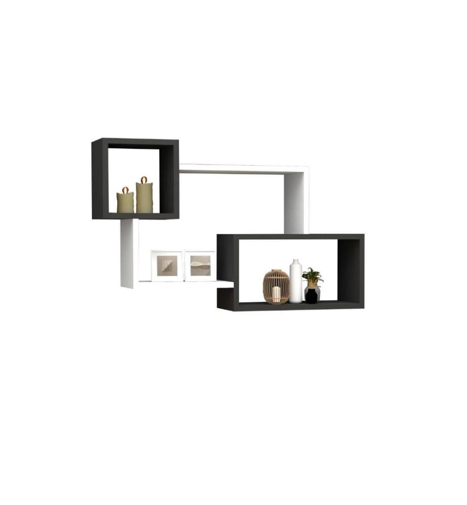 Etagère murale, blanc anthracite, panneau de particules mélaminé