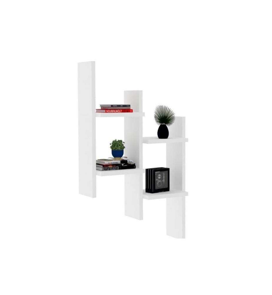 Etagère murale, blanc, panneau de particules mélaminé
