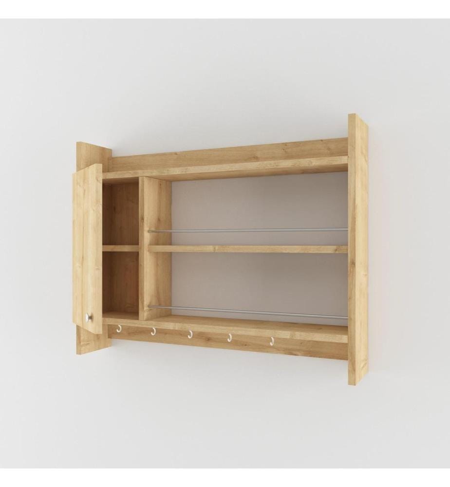 Etagère de cuisine, chêne, panneau de particules mélaminé